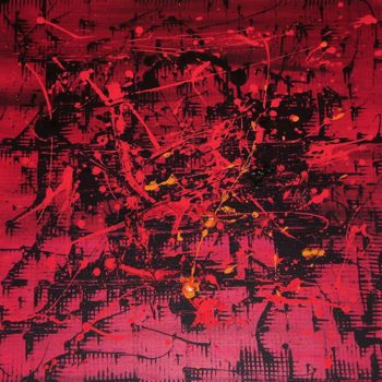 Painting titled "39.9° le soir - col…" by Adeline Roques, Original Artwork, Acrylic