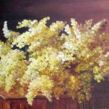 Painting titled "mimosa dans une cou…" by Rossa, Original Artwork