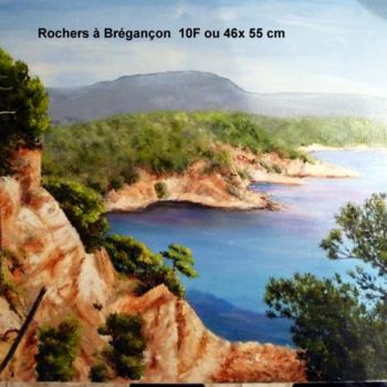 Ζωγραφική με τίτλο "Rochers à Brègançon" από Rossa, Αυθεντικά έργα τέχνης