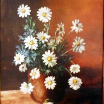 Painting titled "Marguerites" by Rossa, Original Artwork