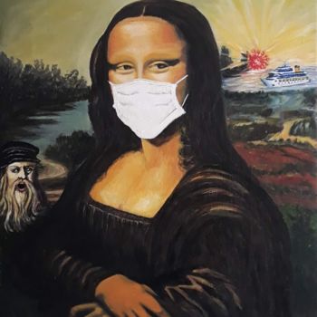 Painting titled "Da 20 2020 o renasc…" by Maria Regina De Bem Felipe, Original Artwork, Acrylic