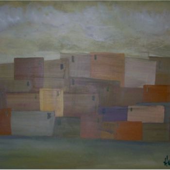 Pintura titulada "Urbanos IV" por Patricia Arraigada, Obra de arte original, Oleo