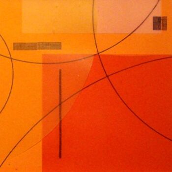 Pintura intitulada "point orange" por Aerton Arronces, Obras de arte originais