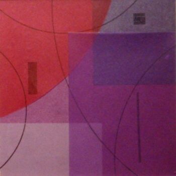 Pintura intitulada "point violet" por Aerton Arronces, Obras de arte originais