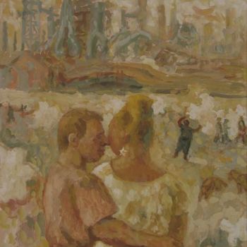 Painting titled "Весна, любовь" by Vladimir Arsionov, Original Artwork, Oil