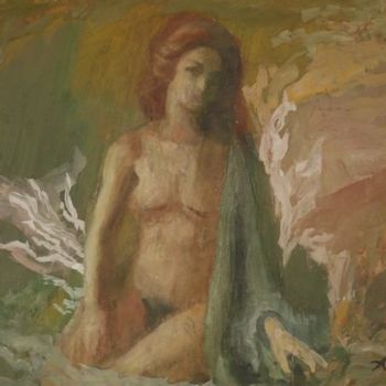 Painting titled "Небожительница" by Vladimir Arsionov, Original Artwork, Oil