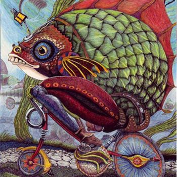绘画 标题为“New Bike” 由George Parmenter, 原创艺术品