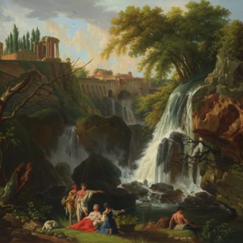 Картина под названием "Водопад" - Руслан Григорьев, Подлинное произведение искусства, Масло