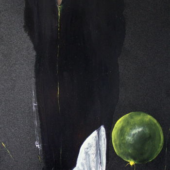 Картина под названием "Nietypowy towarzysz…" - Agnieszka Banasiak, Подлинное произведение искусства, Масло