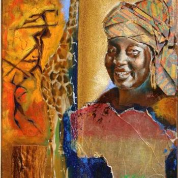Pittura intitolato "Dan - Africa-3" da Dan, Opera d'arte originale
