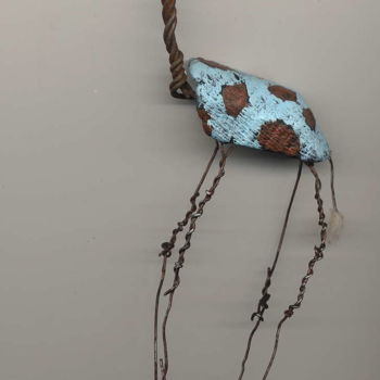Escultura titulada "Ludovic LABBE giraf…" por Art Brut Et Singulier, Obra de arte original