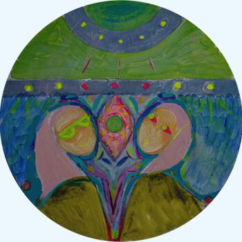 Картина под названием ""КОНТАКТ" СЕРИЯ КАР…" - Art Dalyna, Подлинное произведение искусства, Акрил Установлен на Деревянная…