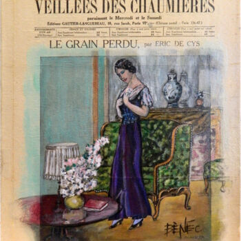 Painting titled ""Hélène fixa les oe…" by L'Art De Béné, Original Artwork