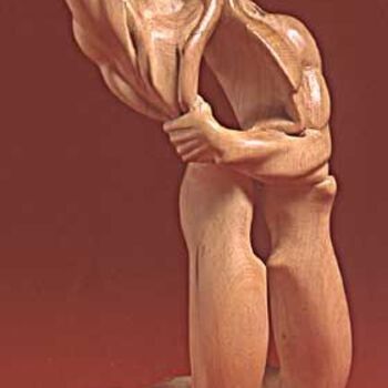 Skulptur mit dem Titel "Vide" von Maria Iakovleva, Original-Kunstwerk, Holz