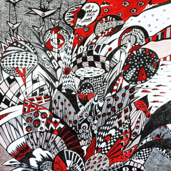 绘画 标题为“Картина «Подсолнухи…” 由Ирина Шумская, 原创艺术品, 铅笔 安装在木质担架架上
