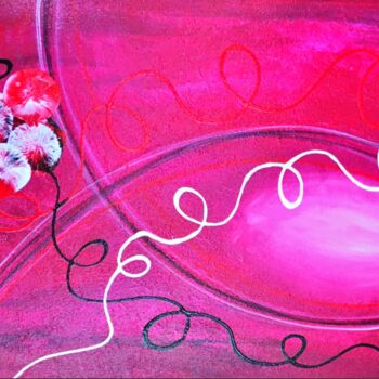 绘画 标题为“Balões Cor-de-rosa” 由Art Estanislau, 原创艺术品, 丙烯