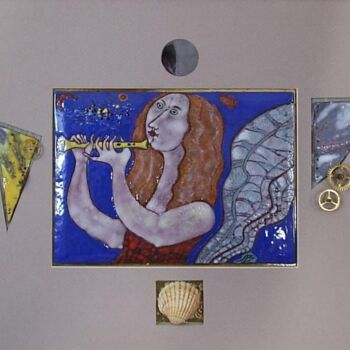 Artesanía titulada "Ангел с дудочкой" por Art From Mantulin, Obra de arte original