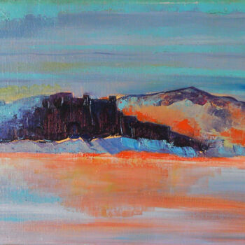 Painting titled "MARINE le fort carr…" by Michèle Froment, Original Artwork, Oil Mounted on Wood Stretcher frame