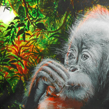 Printmaking titled "bb-orangutan.jpg" by Glass Hysteria, Original Artwork
