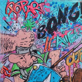 Pintura titulada "Bong Obelix!" por Art Hugo, Obra de arte original, Acrílico Montado en Bastidor de camilla de madera