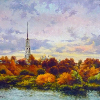 Malarstwo zatytułowany „Autumn motive” autorstwa Sergey Kudryavtsev, Oryginalna praca, Olej