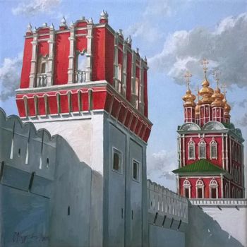 Painting titled "Novodevichiy monast…" by Sergey Kudryavtsev, Original Artwork, Oil