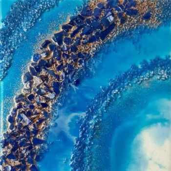 Painting titled "Piece of the sea" by Irina Ivakina, Original Artwork, Resin