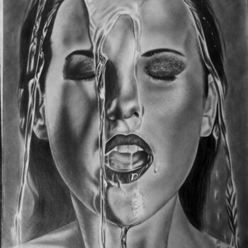 Dessin intitulée "La propreté de la f…" par Art Kazed, Œuvre d'art originale, Crayon