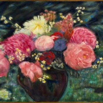 Peinture intitulée "Bouquet de fleurs (…" par Madi, Œuvre d'art originale, Huile