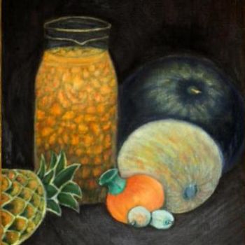 Painting titled "Fruits" by Madi, Original Artwork, Oil