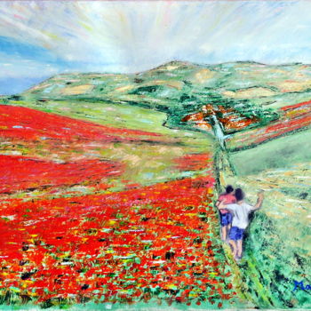 "paysage de bord de…" başlıklı Tablo Madi tarafından, Orijinal sanat, Petrol