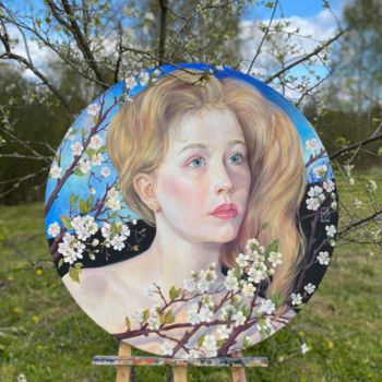 Malerei mit dem Titel "spring garden" von Maria Aristova, Original-Kunstwerk, Acryl