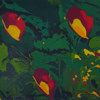 Peinture intitulée "Тюльпаны" par Mary Mart, Œuvre d'art originale, Acrylique