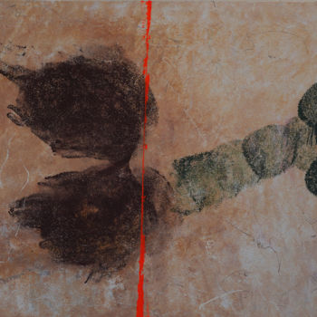 Peinture intitulée "Двое" par Mary Mart, Œuvre d'art originale, Acrylique