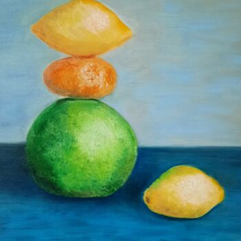 Pittura intitolato "Citrus" da Helen Kushcheva, Opera d'arte originale, Olio