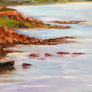 Painting titled "LA COTE DU MORBIHAN" by Paty, Original Artwork, Oil