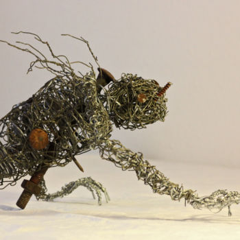 Sculpture titled "Sculpture métal rec…" by Vortex, Original Artwork