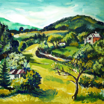 Painting titled "Landscape" by Art Sil, Original Artwork