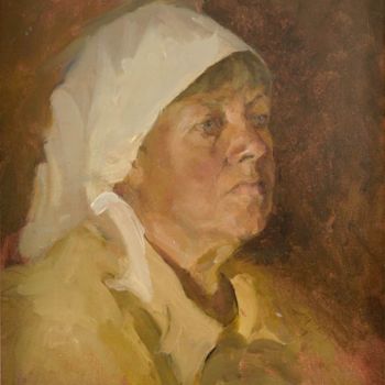 Painting titled "Grandmother" by Eugenie Sizov, Original Artwork