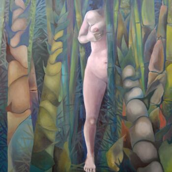 Painting titled "La femme sauvage" by Art Sueno, Original Artwork, Oil