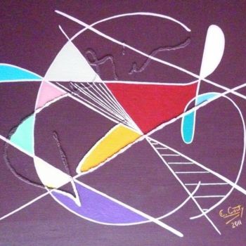 Painting titled "Autographe" by Corinne Couty, Original Artwork