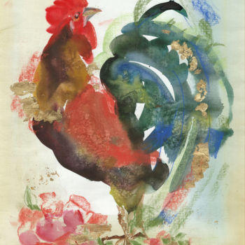 Pittura intitolato ""Сентябрь"" da Tatiana Ponomareva, Opera d'arte originale, Acquarello