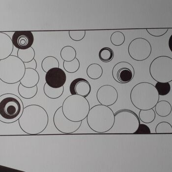 Картина под названием "" Monochromie " 1" - Art'Tuitive, Подлинное произведение искусства, Шариковая ручка