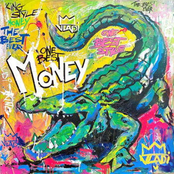 Schilderij getiteld "Money" door Art Vladi, Origineel Kunstwerk, Acryl