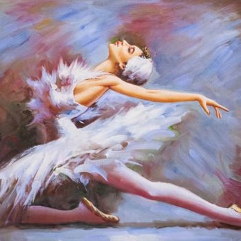 Painting titled "Ballerina" by Julia Ya, Original Artwork, Oil