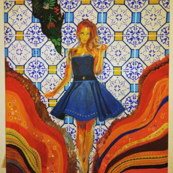 Painting titled "Belleza" by Vincent Tricarico (20.100), Original Artwork, Acrylic