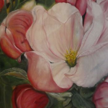 Malerei mit dem Titel "Apfelblüte" von Urs, Original-Kunstwerk, Pastell