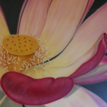 Malerei mit dem Titel "Lotusblüte" von Urs, Original-Kunstwerk, Acryl