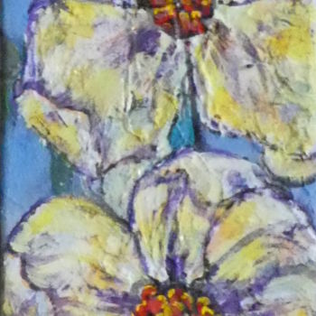 Peinture intitulée ""Yellow blossoms" v…" par Urs, Œuvre d'art originale, Acrylique