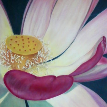 Malerei mit dem Titel "Lotusblüte" von Urs, Original-Kunstwerk, Acryl